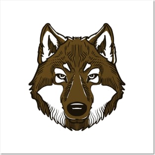Wolf Face Posters and Art